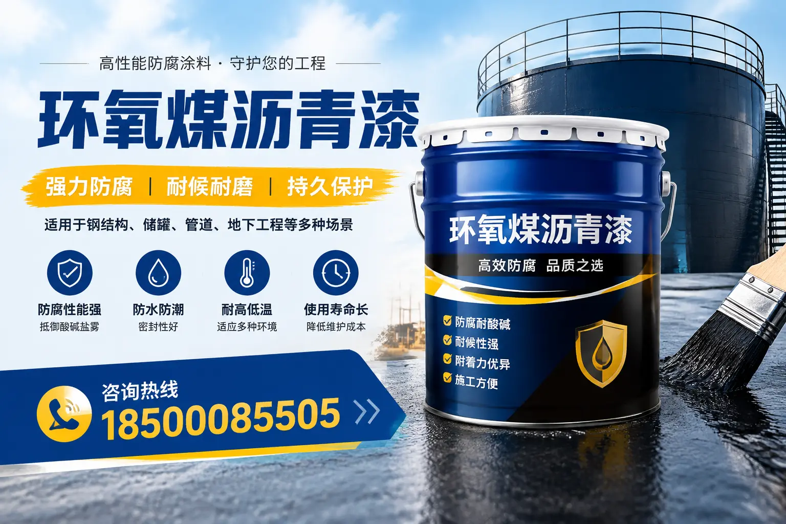环氧煤沥青漆在工业中的应用，屯留企业的选择